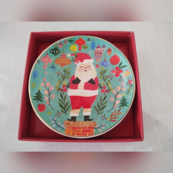 NWt Vintage 🎅Santa °Katherine Herrell Studio° Petite Tray~ - Picture 1 of 5